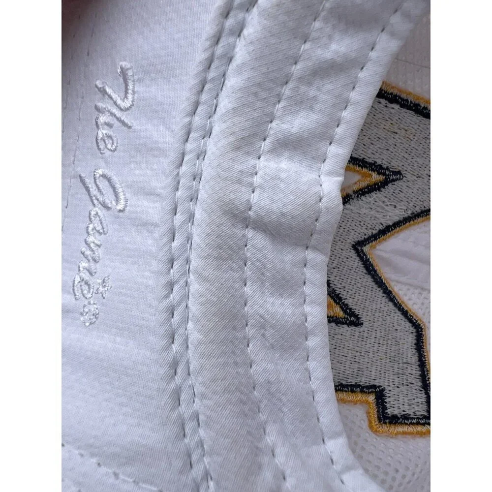 Vintage Y2K RARE Michigan Wolverines white adjustable LARGE block 
